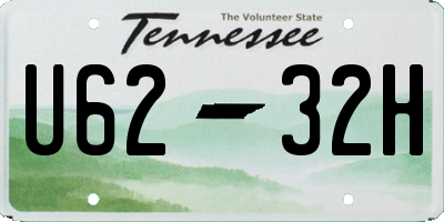 TN license plate U6232H
