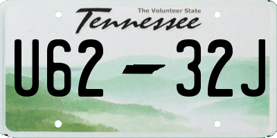 TN license plate U6232J