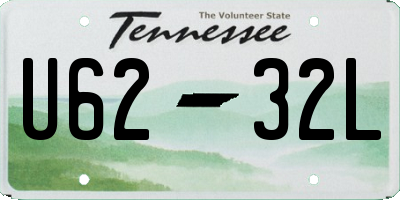 TN license plate U6232L