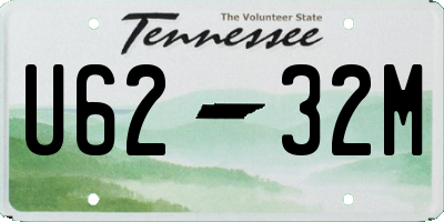 TN license plate U6232M