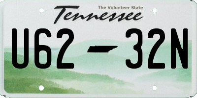 TN license plate U6232N