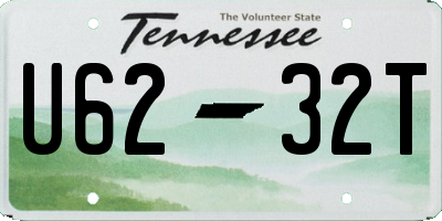 TN license plate U6232T