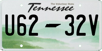 TN license plate U6232V
