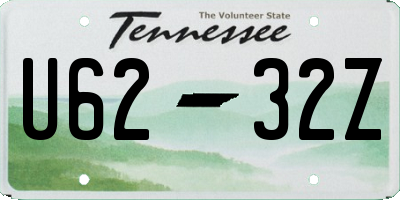 TN license plate U6232Z