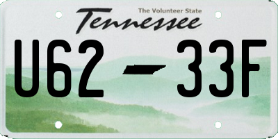 TN license plate U6233F