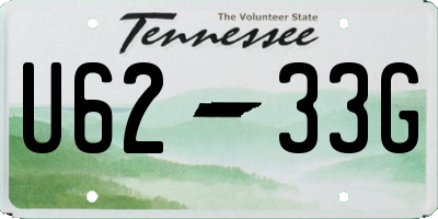TN license plate U6233G