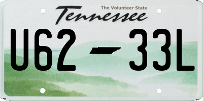 TN license plate U6233L