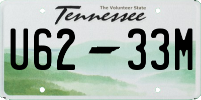 TN license plate U6233M