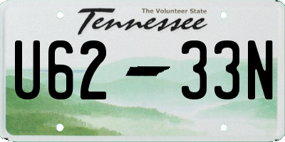 TN license plate U6233N