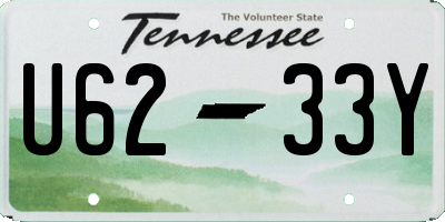 TN license plate U6233Y