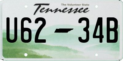 TN license plate U6234B