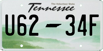 TN license plate U6234F