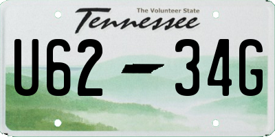 TN license plate U6234G