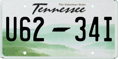 TN license plate U6234I
