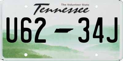 TN license plate U6234J