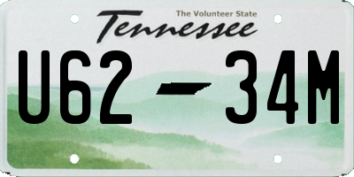 TN license plate U6234M