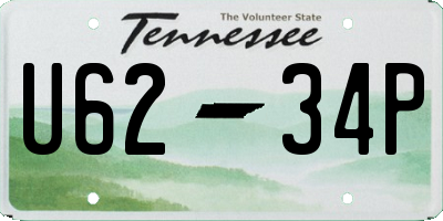 TN license plate U6234P