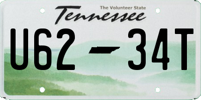 TN license plate U6234T