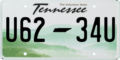 TN license plate U6234U