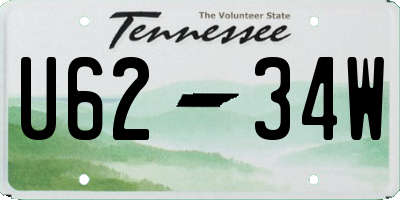 TN license plate U6234W
