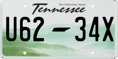 TN license plate U6234X