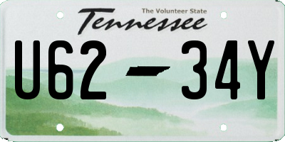 TN license plate U6234Y