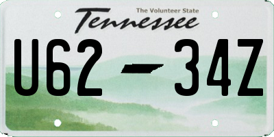 TN license plate U6234Z