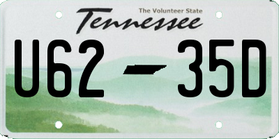 TN license plate U6235D