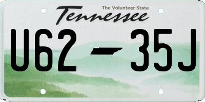TN license plate U6235J