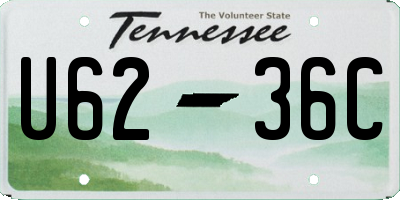 TN license plate U6236C