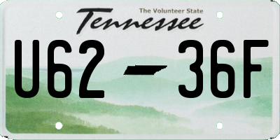 TN license plate U6236F