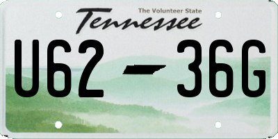 TN license plate U6236G