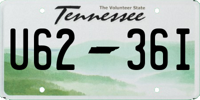 TN license plate U6236I