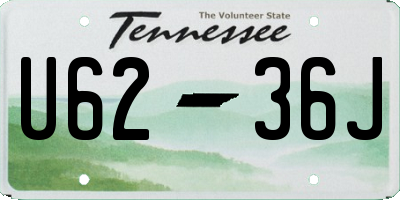TN license plate U6236J