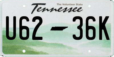TN license plate U6236K