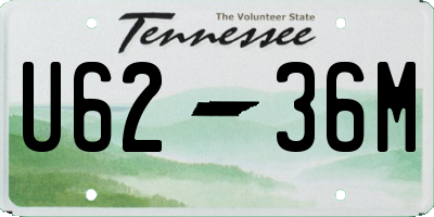 TN license plate U6236M
