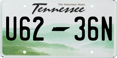 TN license plate U6236N