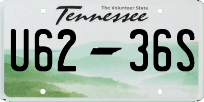 TN license plate U6236S