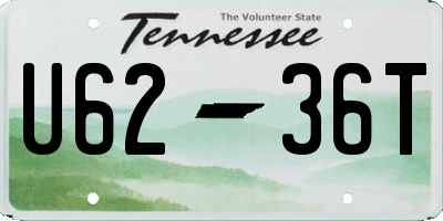 TN license plate U6236T