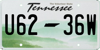 TN license plate U6236W