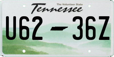 TN license plate U6236Z