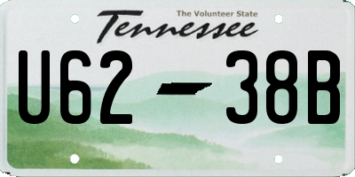 TN license plate U6238B