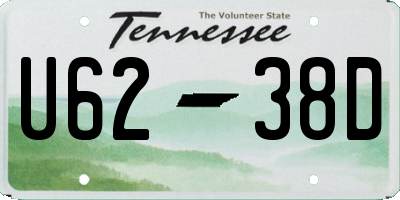 TN license plate U6238D