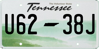 TN license plate U6238J