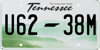 TN license plate U6238M