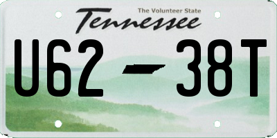 TN license plate U6238T