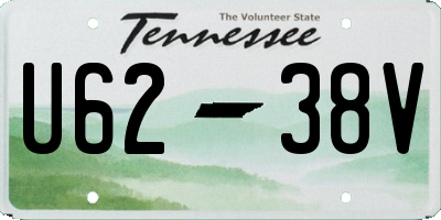 TN license plate U6238V