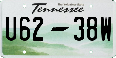 TN license plate U6238W