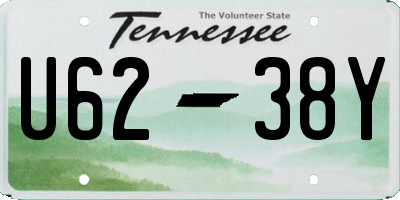 TN license plate U6238Y