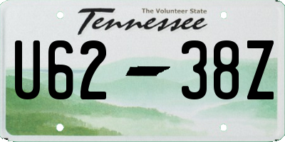 TN license plate U6238Z
